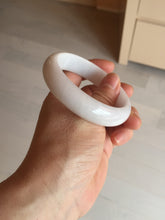 Load image into Gallery viewer, 56.4mm certificated Type A 100% Natural light purple/white Jadeite Jade bangle BF130-4028