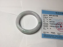 Load image into Gallery viewer, 51.9mm certified Type A 100% Natural light purple with green floating flowers Jadeite Jade bangle AU10-1263