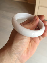 Load image into Gallery viewer, 56.4mm certificated Type A 100% Natural light purple/white Jadeite Jade bangle BF130-4028