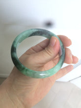 Load image into Gallery viewer, 55.5mm certified 100% natural Type A dark green/sunny green  jadeite jade bangle AX5-2839