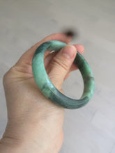 Load image into Gallery viewer, 55.5mm certified 100% natural Type A dark green/sunny green  jadeite jade bangle AX5-2839