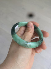 Load image into Gallery viewer, 55.5mm certified 100% natural Type A dark green/sunny green  jadeite jade bangle AX5-2839