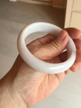 Load image into Gallery viewer, 56.4mm certificated Type A 100% Natural light purple/white Jadeite Jade bangle BF130-4028