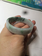 Load image into Gallery viewer, 51.7mm Certified type A 100% Natural sunny green/purple square Jadeite Jade  bangle AZ55-7273