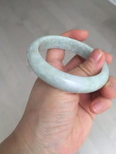 Load image into Gallery viewer, 56.8mm certified Type A 100% Natural light green brown Jadeite Jade bangle D141-4034