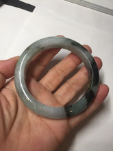 Load image into Gallery viewer, Shopify only. 56.5mm certified 100% natural type A dark green white jadeite jade bangle BN88-4487