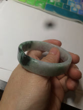 Load image into Gallery viewer, 51.7mm Certified type A 100% Natural sunny green/purple square Jadeite Jade  bangle AZ55-7273