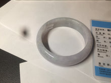 Load image into Gallery viewer, 56mm Certified type A 100% Natural purple/white chubby Jadeite bangle AZ133-9661