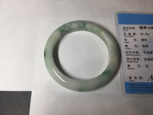 Load image into Gallery viewer, 54mm Certified 100% natural Type A sunny green/white  jadeite jade bangle BK97-0352