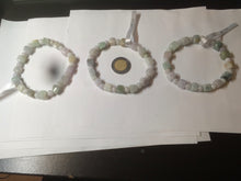 Load image into Gallery viewer, 100% natural type A green/purple/brown/yellow jadeite jade beads bracelet AQ76