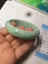 Load image into Gallery viewer, 51.5mm certificated Type A 100% Natural sunny green Jadeite Jade bangle AY33-0435
