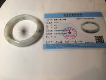 Load image into Gallery viewer, 58mm certified 100% natural light green/purple/yellow (Fu Lu Shou) jadeite jade bangle AZ135-1464