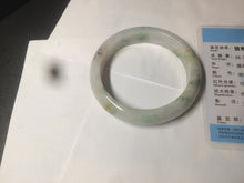 Load image into Gallery viewer, 58mm certified 100% natural light green/purple/yellow (Fu Lu Shou) jadeite jade bangle AZ135-1464
