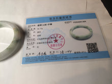 Load image into Gallery viewer, 58mm certified 100% natural light green/purple/yellow (Fu Lu Shou) jadeite jade bangle AZ135-1464