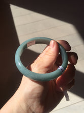 Load image into Gallery viewer, 60.9mm Certified Type A 100% Natural deep sea dark green/blue/gray/black Guatemala Jadeite bangle PB115-6428