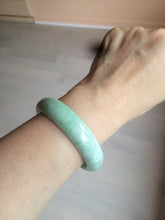 Load image into Gallery viewer, 51.5mm certificated Type A 100% Natural sunny green Jadeite Jade bangle AY33-0435