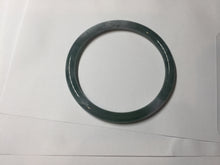 Load image into Gallery viewer, 59.5mm Certified Type A 100% Natural dark green/blue/gray with Guatemala slim round cut Jadeite bangle BG202-8832