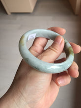 Load image into Gallery viewer, 57.5mm certified Type A 100% Natural dark green/brown/yellow Jadeite Jade bangle D142-4073