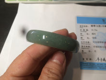 Load image into Gallery viewer, 51.6mm certified Type A 100% Natural oily dark green  thin style Jadeite jade bangle M87-2820
