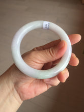 Load image into Gallery viewer, 60.5mm certified 100% natural light green/white/purple chubby round cut jadeite jade bangle BS39-8572