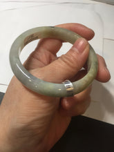 Load image into Gallery viewer, 53.8mm certified Type A 100% Natural icy light green/yellow/purple Jadeite Jade bangle F100-3517