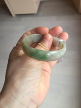 Load image into Gallery viewer, 52.7mm Type A 100% Natural icy sunny green/gray/black/brown Jadeite Jade bangle AT49