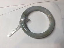 Load image into Gallery viewer, 55.7mm Certified Type A 100% Natural watery light purple/green/white Jadeite Jade bangle F99-3522
