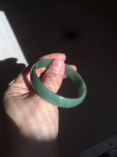Load image into Gallery viewer, 51.6mm certified Type A 100% Natural oily dark green  thin style Jadeite jade bangle M87-2820