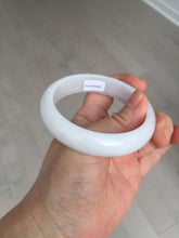Load image into Gallery viewer, 56.4mm certificated Type A 100% Natural light purple/white Jadeite Jade bangle BF130-4028
