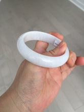 Load image into Gallery viewer, 56.4mm certificated Type A 100% Natural light purple/white Jadeite Jade bangle BF130-4028