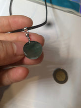 Load image into Gallery viewer, 100% natural icy watery dark green/gray jadeite jade safe and sound couple pendant pair BG4