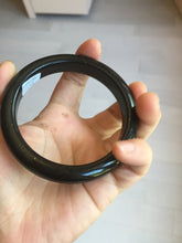 Load image into Gallery viewer, 62mm 100% Natural dark green/black meteorite Stellar Night sky nephrite bangle HT120-1016