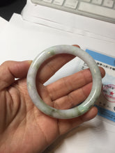 Load image into Gallery viewer, 55.3mm certified 100% natural Type A light green purple brown round cut jadeite jade bangle BS111-2543