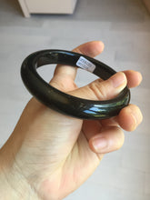 Load image into Gallery viewer, 62mm 100% Natural dark green/black meteorite Stellar Night sky nephrite bangle HT120-1016