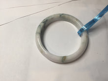 Load image into Gallery viewer, 59.4mm Certified 100% natural type A fresh green white jadeite jade bangle F121-9545