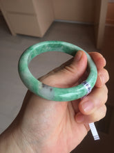 Load image into Gallery viewer, 56.5mm Certified Type A 100% Natural sunny green Jadeite Jade bangle AU7-4441