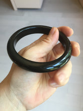 Load image into Gallery viewer, 62mm 100% Natural dark green/black meteorite Stellar Night sky nephrite bangle HT120-1016