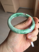 Load image into Gallery viewer, 56.5mm Certified Type A 100% Natural sunny green Jadeite Jade bangle AU7-4441