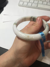 Load image into Gallery viewer, 59.4mm Certified 100% natural type A fresh green white jadeite jade bangle F121-9545