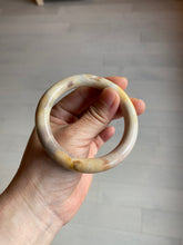 Load image into Gallery viewer, 53.8mm 100% natural beige yellow pink purple round cut a taste of the tropical Coral Jade (珊瑚玉) bangle SY22