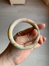 Load image into Gallery viewer, 53.8mm 100% natural beige yellow pink purple round cut a taste of the tropical Coral Jade (珊瑚玉) bangle SY22