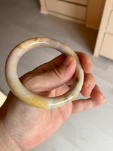 Load image into Gallery viewer, 53.8mm 100% natural beige yellow pink purple round cut a taste of the tropical Coral Jade (珊瑚玉) bangle SY22