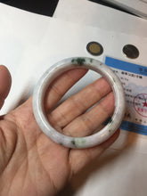 Load image into Gallery viewer, 56.4 mm certificated Type A 100% Natural green purple white Jadeite Jade bangle BL65-6232