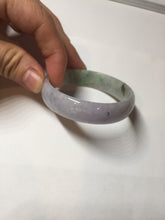 Load image into Gallery viewer, 50.5mm 100% natural Type A sunny green/purple jadeite jade bangle BP14