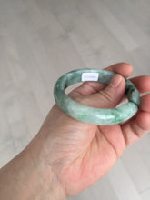 Load image into Gallery viewer, Shopify only 52.9mm Certified Type A 100% Natural green flying flowers Jadeite Jade bangle BF124-8563