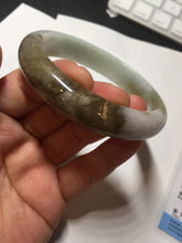 Load image into Gallery viewer, 59.2mm certified Type A 100% Natural green brown pink Jadeite Jade bangle BL120-9433
