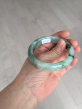 Load image into Gallery viewer, Shopify only 52.9mm Certified Type A 100% Natural green flying flowers Jadeite Jade bangle BF124-8563