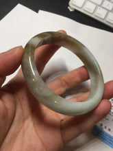 Load image into Gallery viewer, 59.2mm certified Type A 100% Natural green brown pink Jadeite Jade bangle BL120-9433