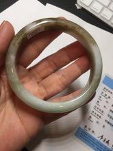 Load image into Gallery viewer, 59.2mm certified Type A 100% Natural green brown pink Jadeite Jade bangle BL120-9433