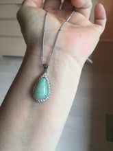 Load image into Gallery viewer, 100% natural type A sunny green jadeite jade water drop pendant necklace group PA111